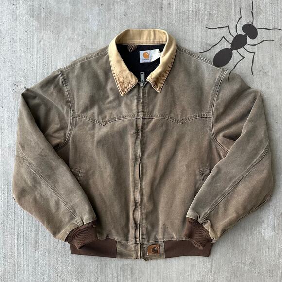 Vintage Y2K Carhartt brown Santa Fe work wear jacket - Picture 1 of 8